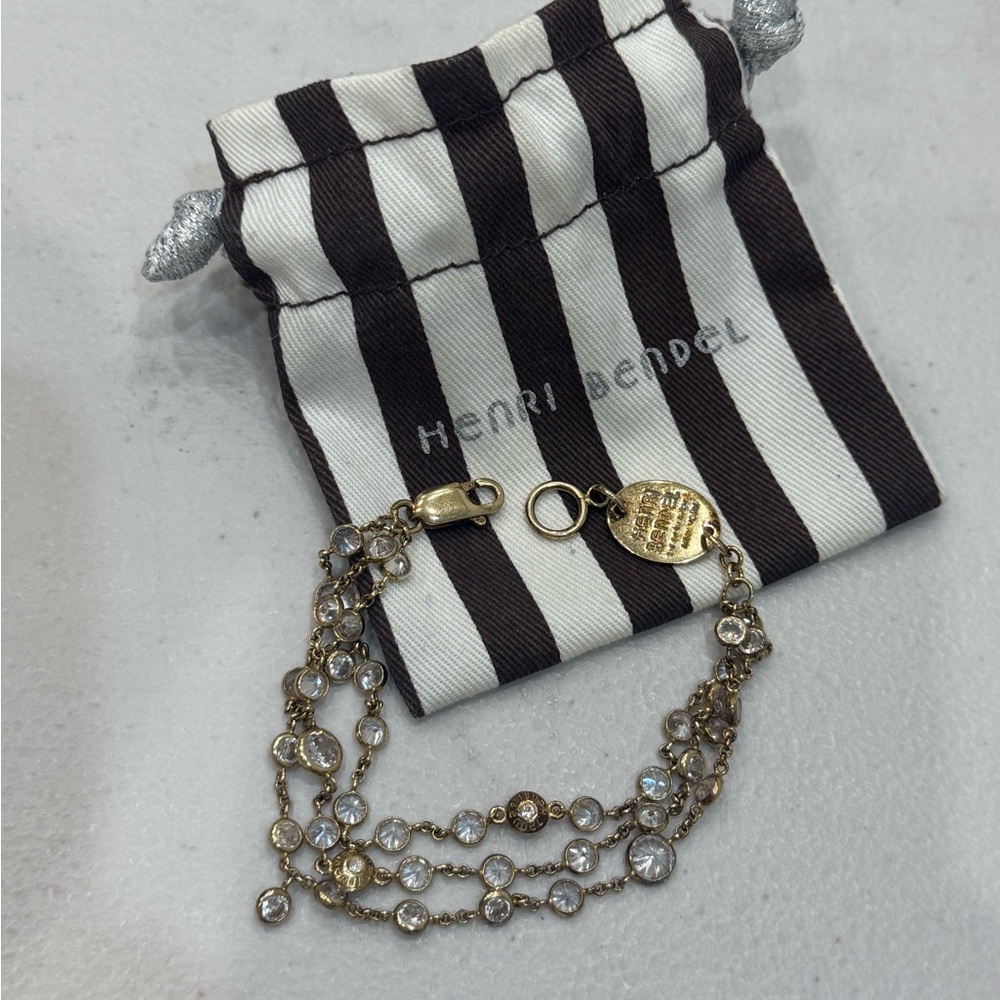 Henri Bendel Gold-Tone Crystal Bracelet